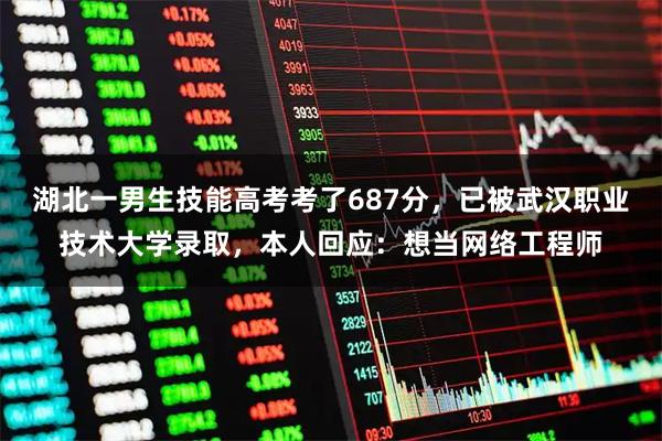 湖北一男生技能高考考了687分，已被武汉职业技术大学录取，本人回应：想当网络工程师