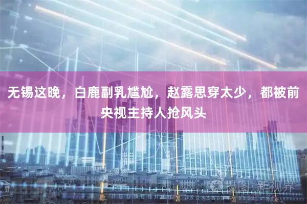无锡这晚，白鹿副乳尴尬，赵露思穿太少，都被前央视主持人抢风头